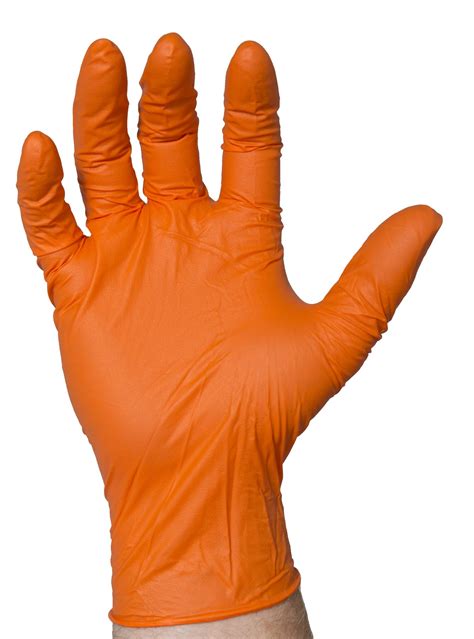 orange nitrile gloves